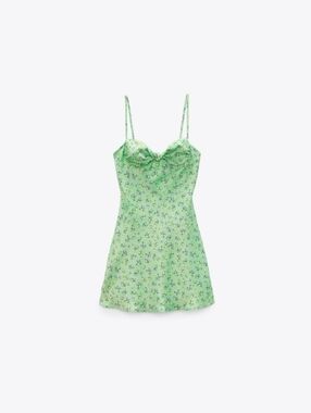 the floral satin dress